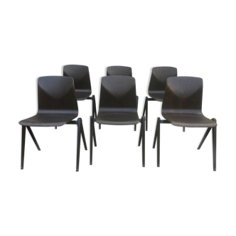 6 Industrial Chairs Galvanitas S22