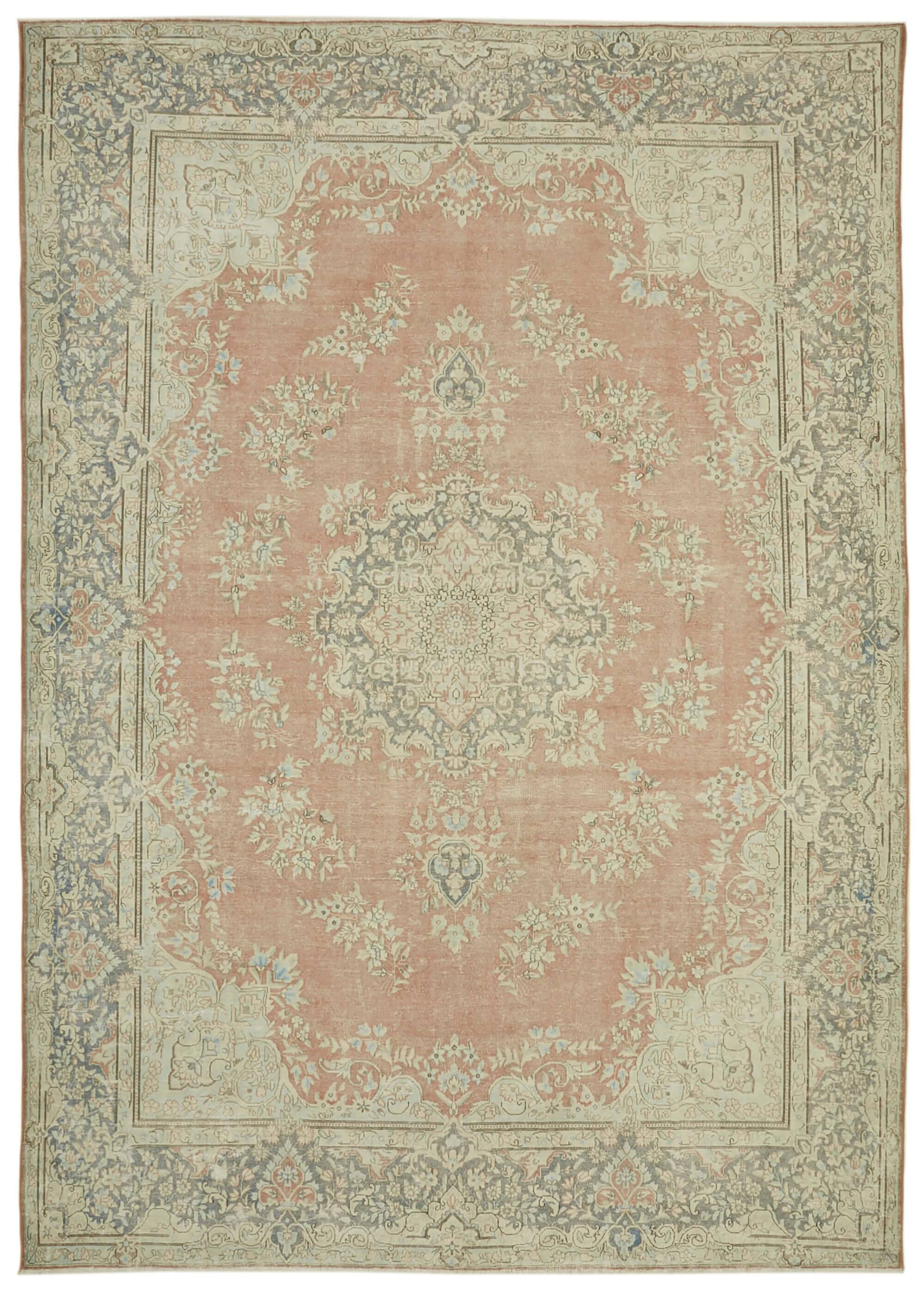 Handmade Oriental Contemporary 1980s 293 cm x 416 cm Beige Wool Carpet