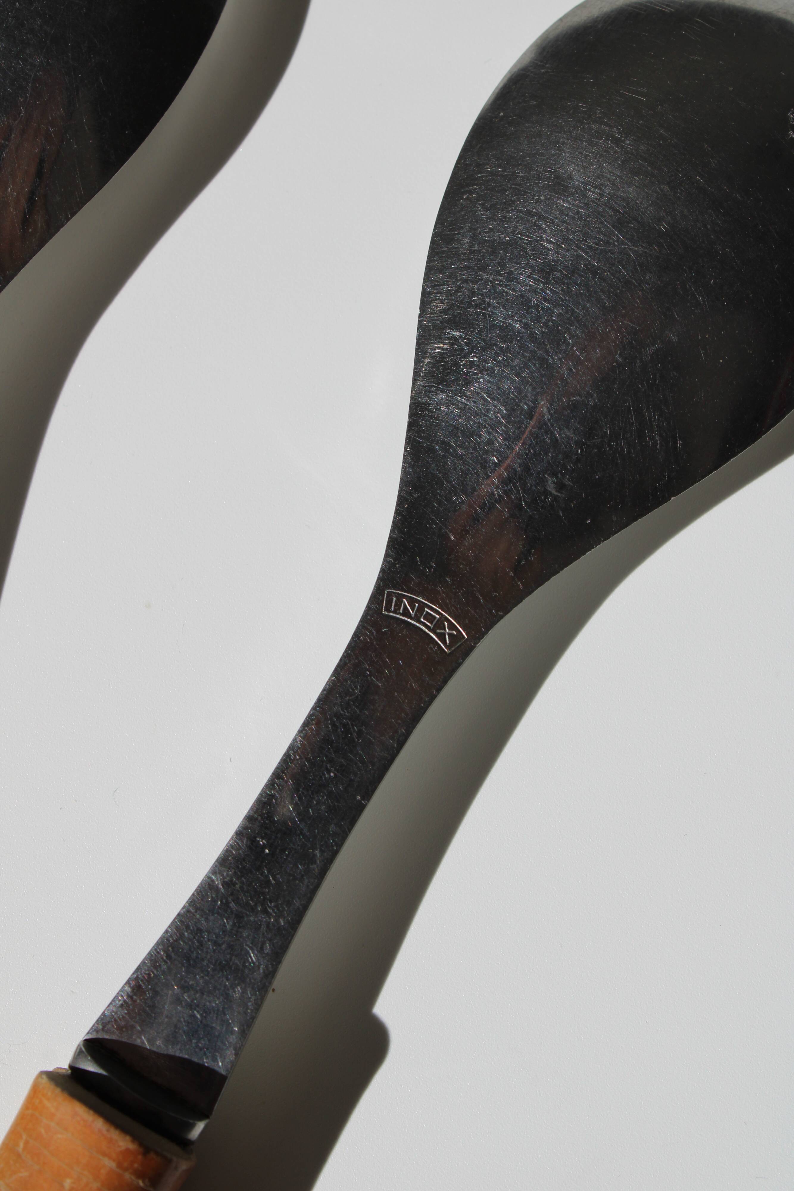 Vintage bamboo salad cutlery