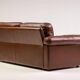 Royal 2-seater canapé premium Poltrona Frau Petronio upholstered in down and chestnut leather.