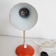 Orange tabletop casserole lamp, desk lamp, flexible, 50s, vintage French