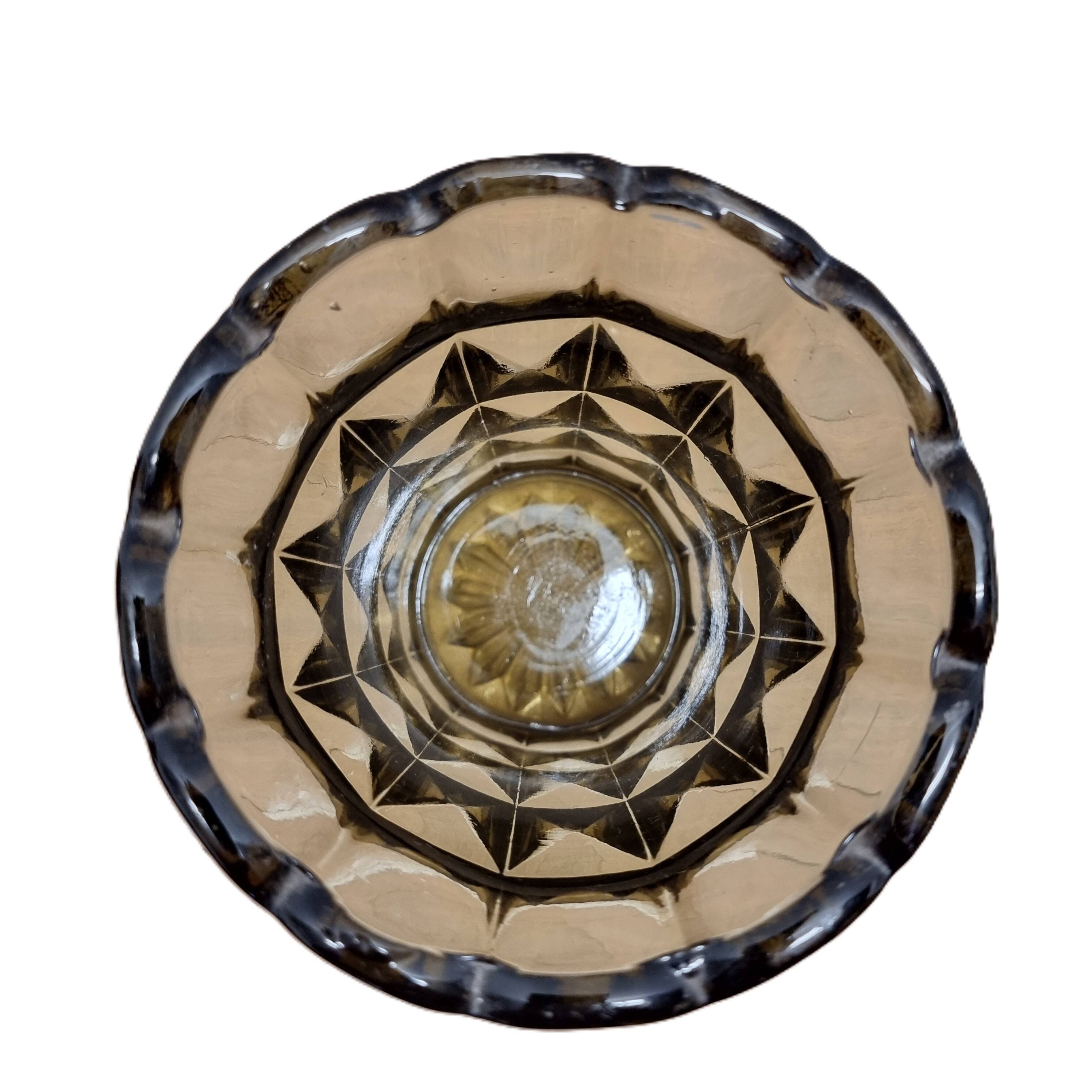 Art Deco Smoked Glass Vase 1930s