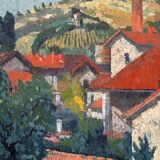 Landscape of the Aude signed Fontaine