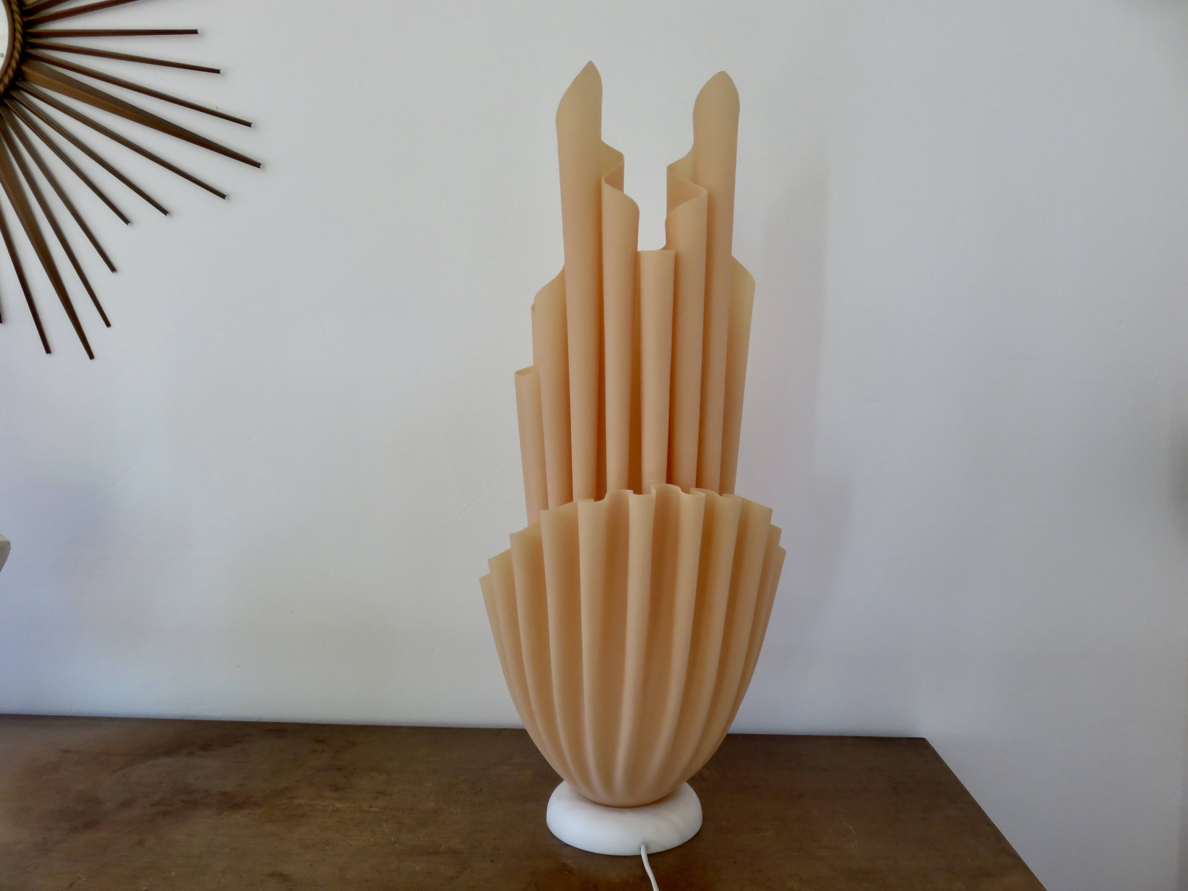 Draped lamp "corolle" by Georgia Jacob, model XXL 65cm, mid century, 70
