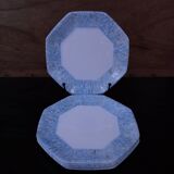 6 vintage octagonal dessert plates Arcopal