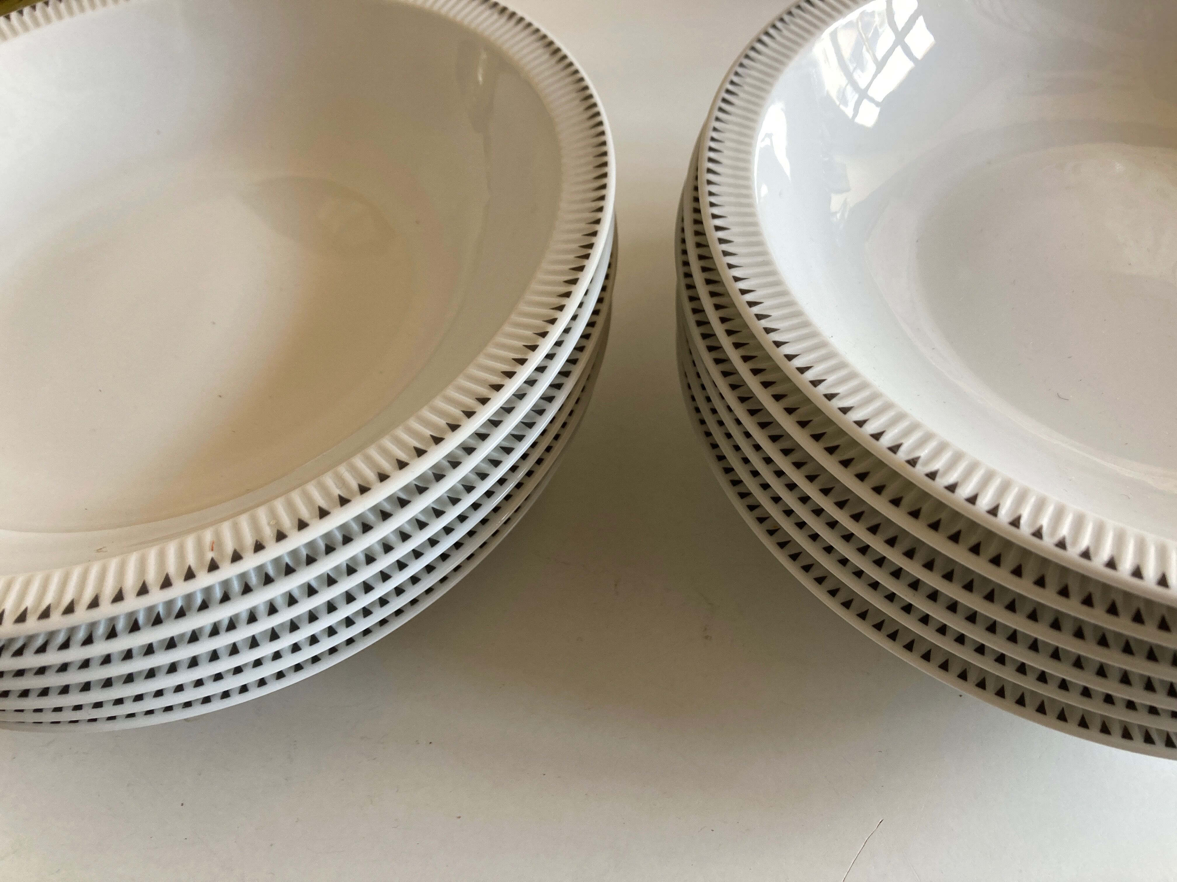 Set of 6 plates cap mid century neo classic Scandinavian 1960