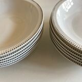 Set of 6 plates cap mid century neo classic Scandinavian 1960