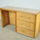 Vintage BAMBOO Writer’s Desk with Drawers, Italy 1980