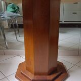 Vintage natural stone table with central architectural base, 70s.