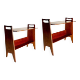 Mid-Century Wooden Side Tables by Gio Ponti, 1950s, Set of 2