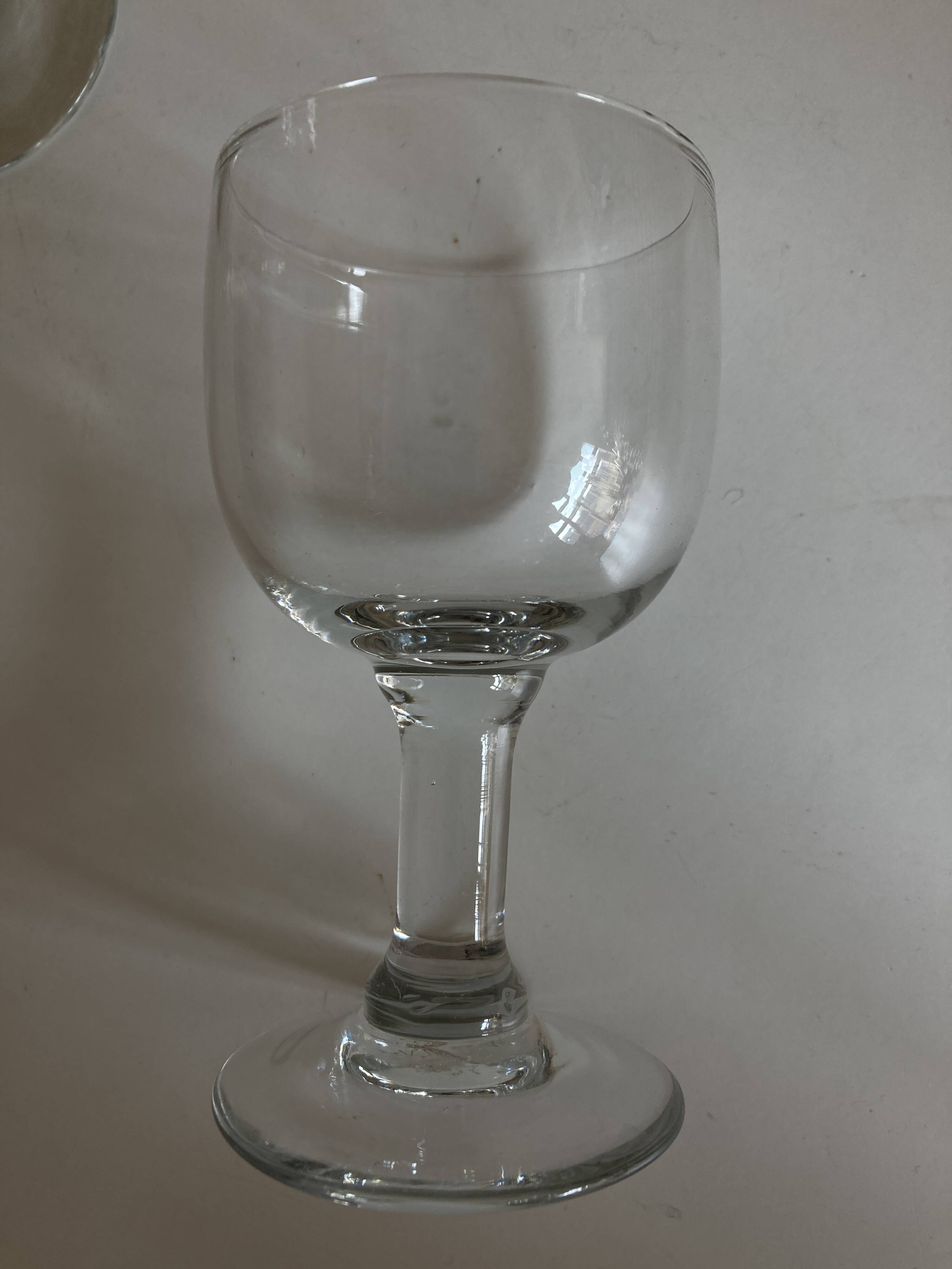 Set of 6 tulip glasses, 19th century