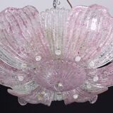 Fascinating Vintage Murano Glass Ceiling lamp Pink