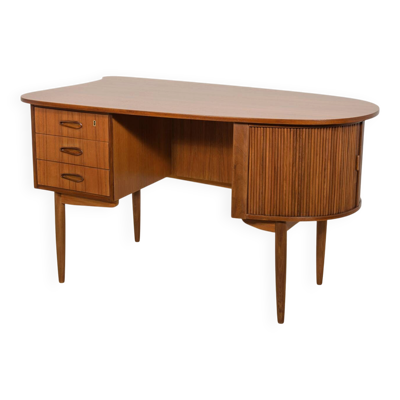 Bureau en teck en forme de rein, libre, des années 1960, Danemark