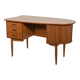 Mid-Century Freestanding Teak Kidney Desk, Denmark, 1960s