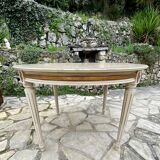 Louis XVI style round table in painted wood