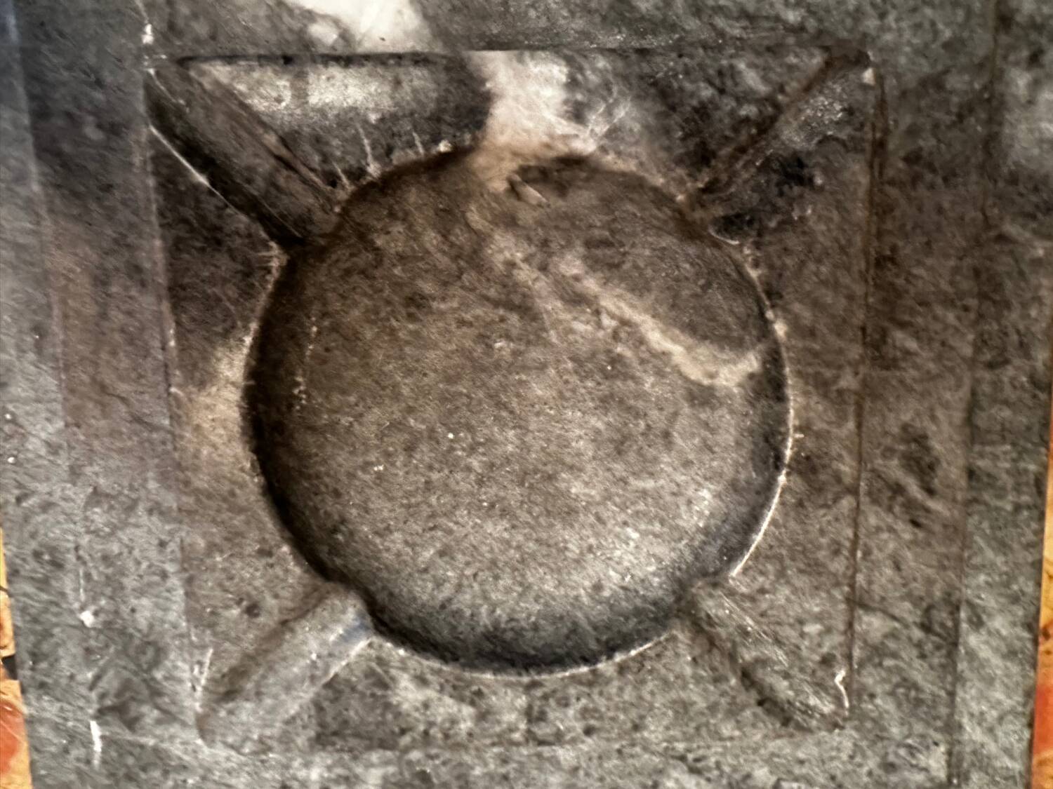 Cendrier Art-Deco en Marbre Gris Anthracite