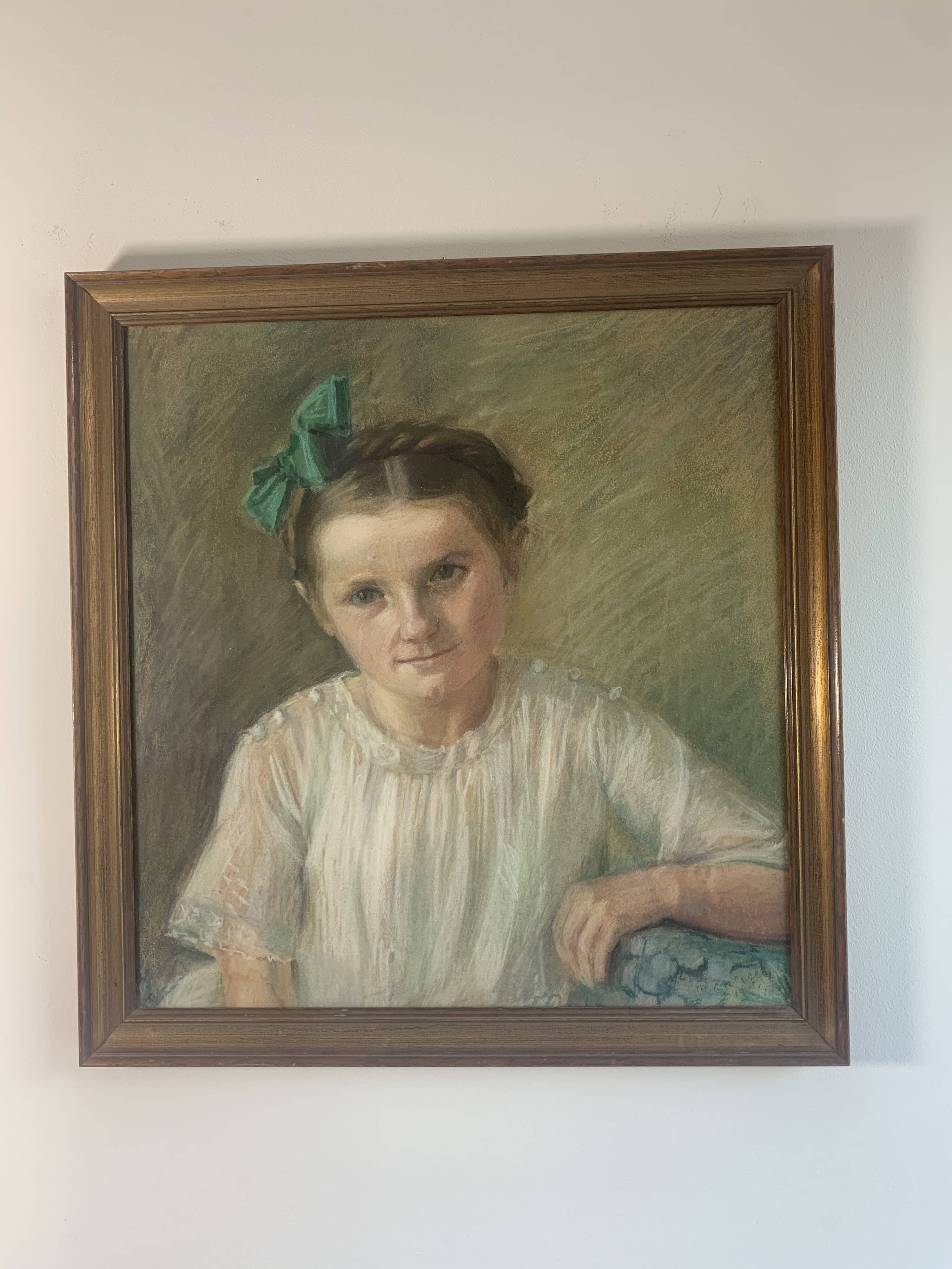 Painting "Portrait of a girl", 1950s
