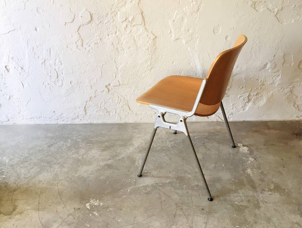 Steel and molded plywood chair, 1970