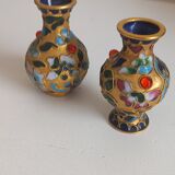 Vases miniatures cloisonnés