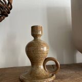 Antique stoneware candle holder