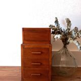 Curtain file cabinet with drawers