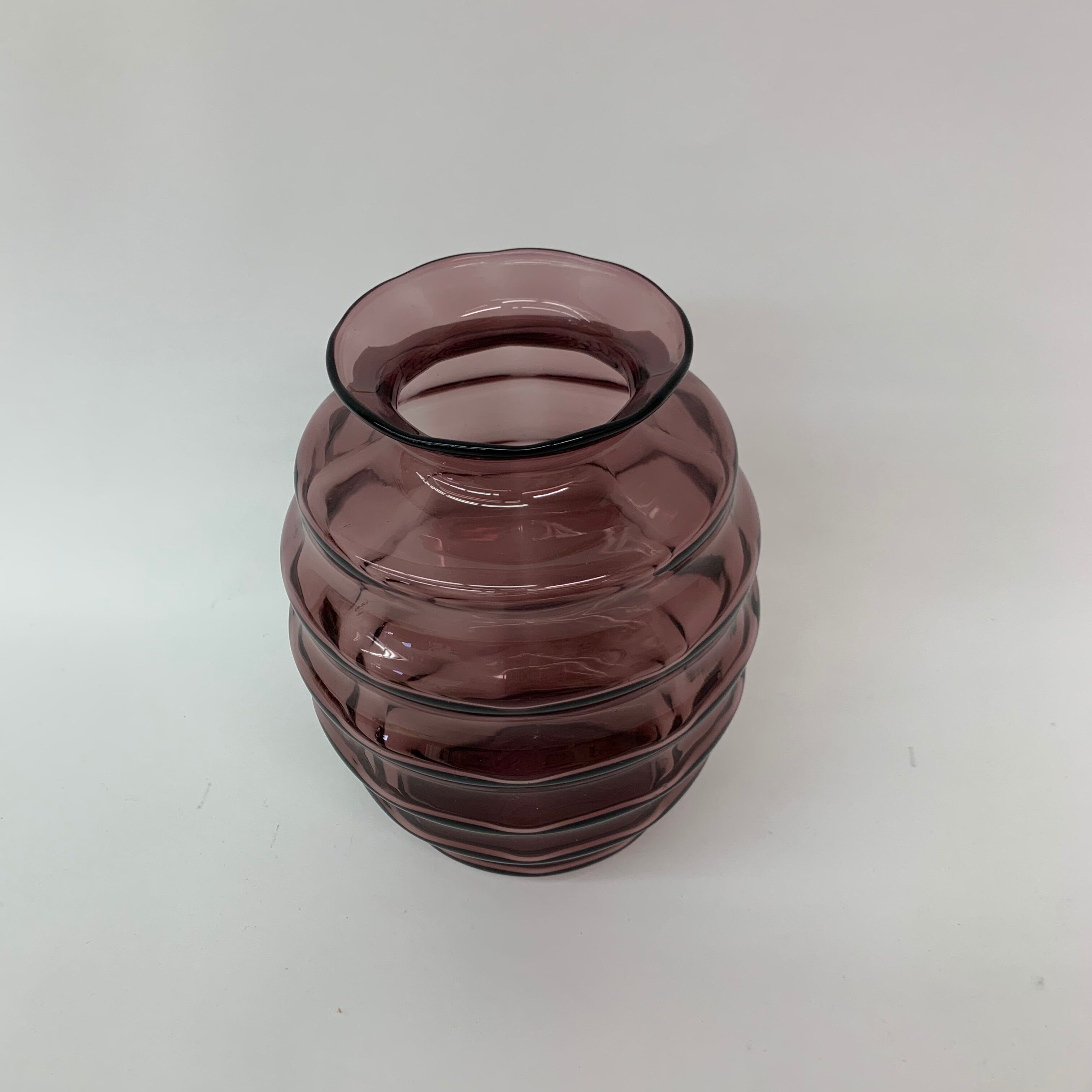 Art deco Doyen vase purple glass , 1930’s