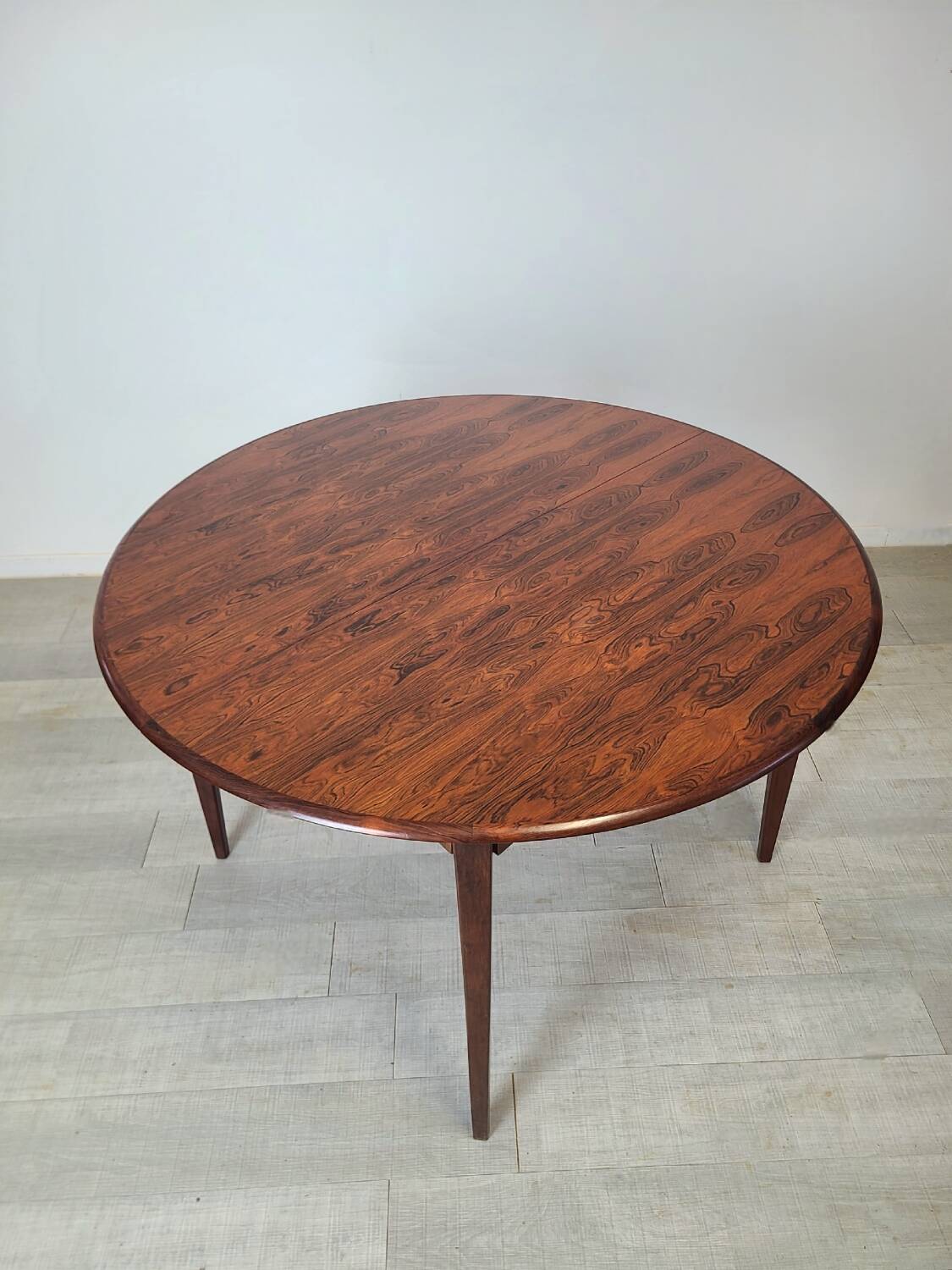 Table à manger danoise en palissandre de Rio vintage 1960 design scand