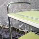 Bar service in yellow formica and white edges