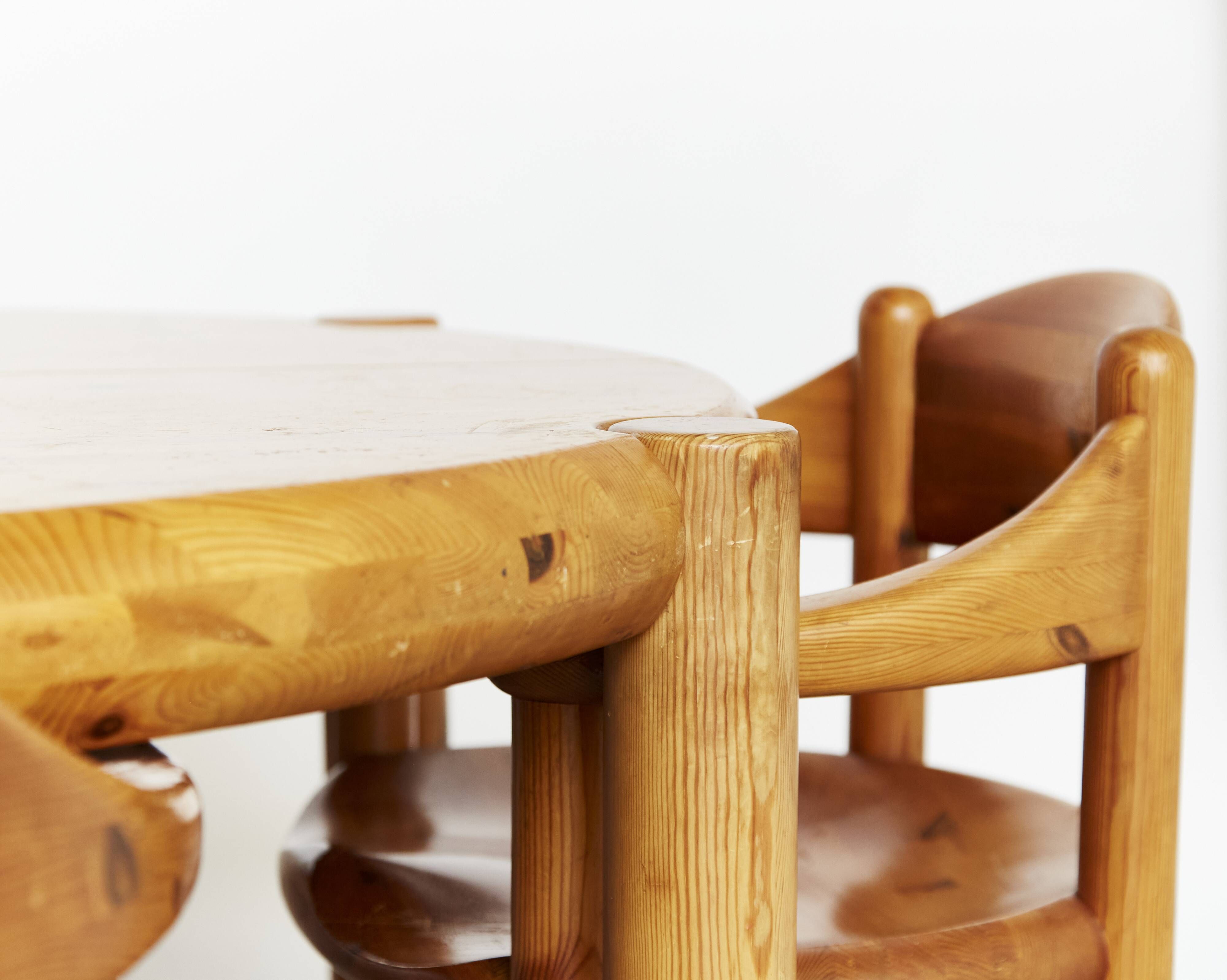 Dining Room Set by Rainer Daumiller for Hirtshals Savværk, 1970s, Set of 7
