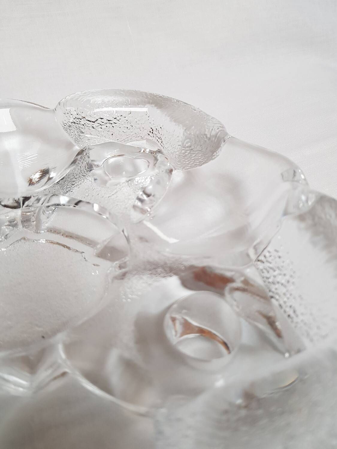 Bougeoir en cristal Orrefors Suède pour 4 bougies