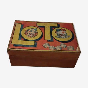 Boîte de jeu de loto complète années 20