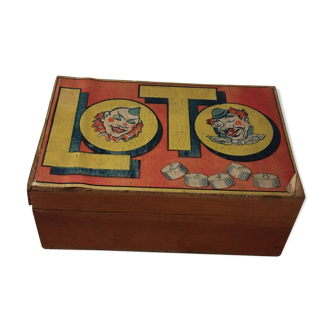 Boîte de jeu de loto complète années 20