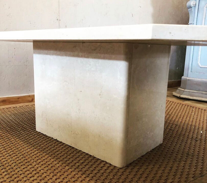 Travertine coffee table