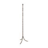 Vintage tripod brass floor lamp bamboo decoration