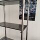 Étagère Bauhaus en métal chromé et verre fumé, années 70