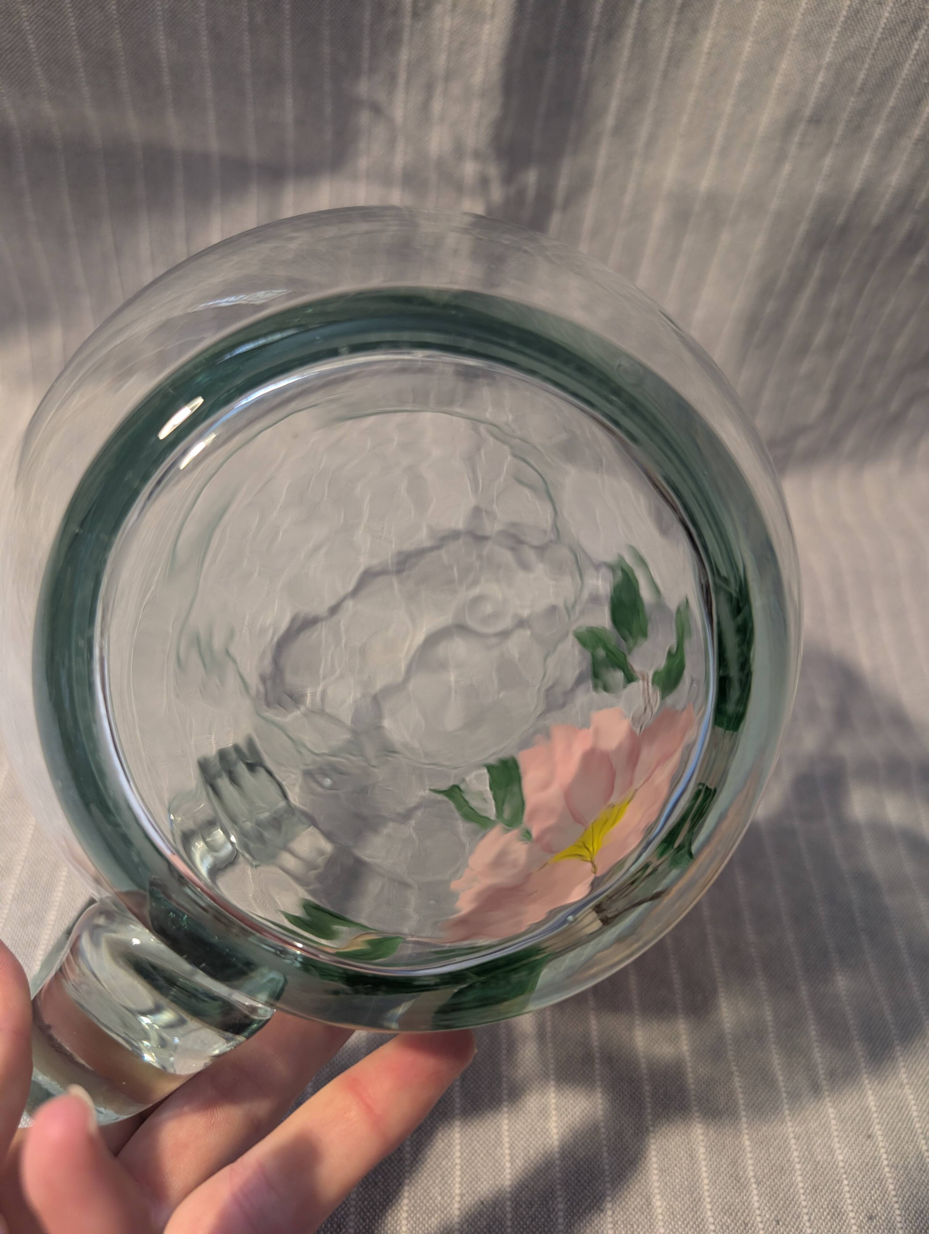 Decorative jug with floral pattern