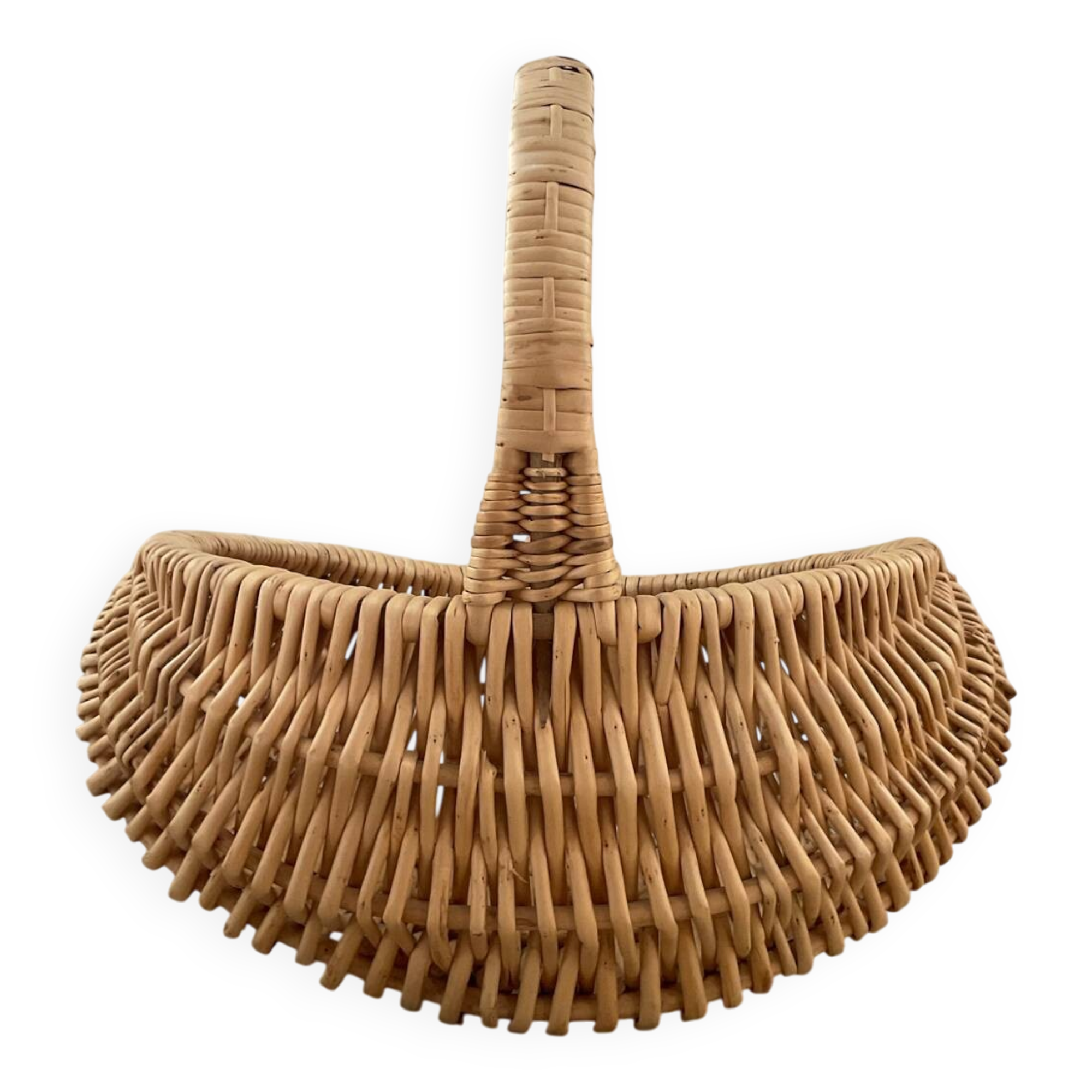 Rattan and woven wicker basket