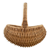 Rattan and woven wicker basket