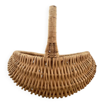 Rattan and woven wicker basket