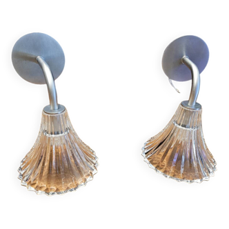 Pair of Baccarat tulip wall lights