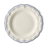 Plat creux collection filets bleu