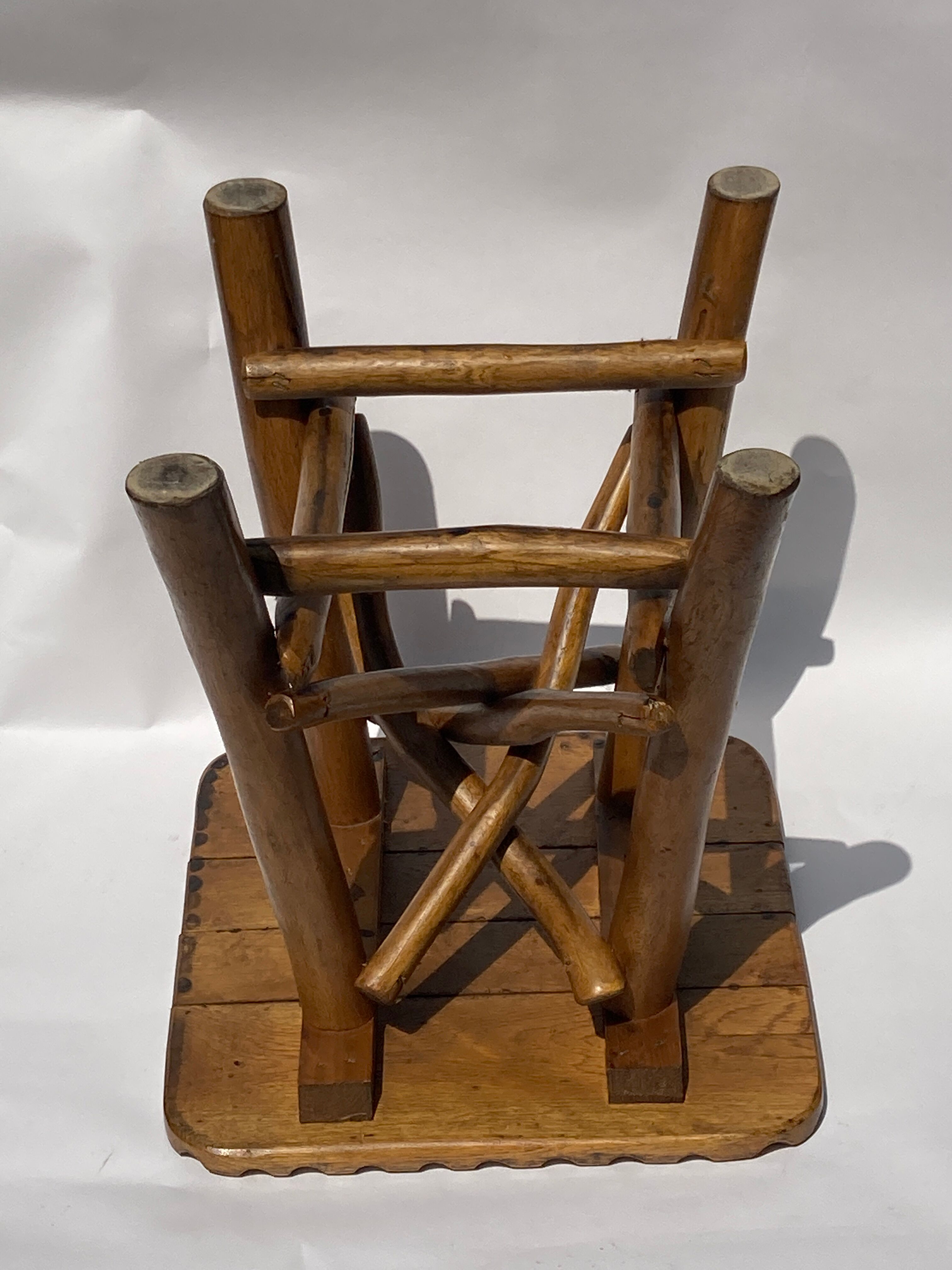 Brutalist Wabi Sabi organic tree stool or hocker