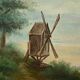 Huile sur Toile « Le Moulin » de N. Okolowicz – Début XXe