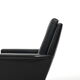 Mid Century Danish black Leather Sofa Set