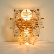 Beautiful original 1960s Kinkeldey crystal glass and brass wall lamp