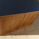 Large wooden desk with 5 drawers and a black faux leather top - Completely revamped.