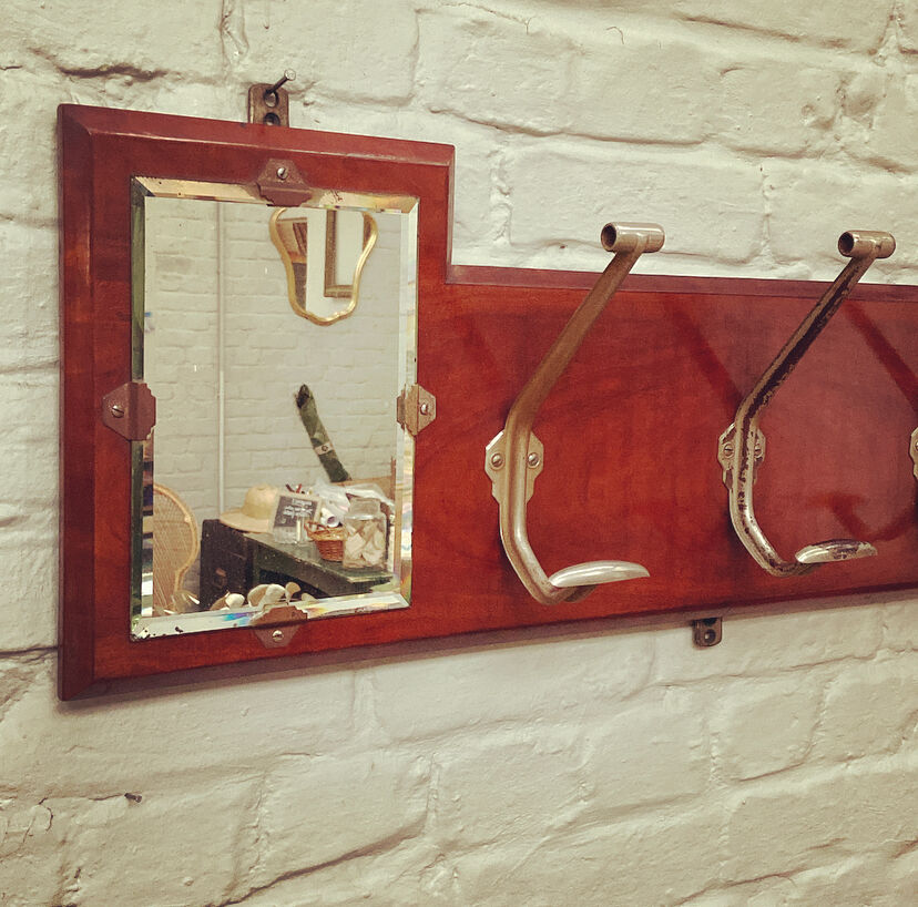 Mirror coat rack