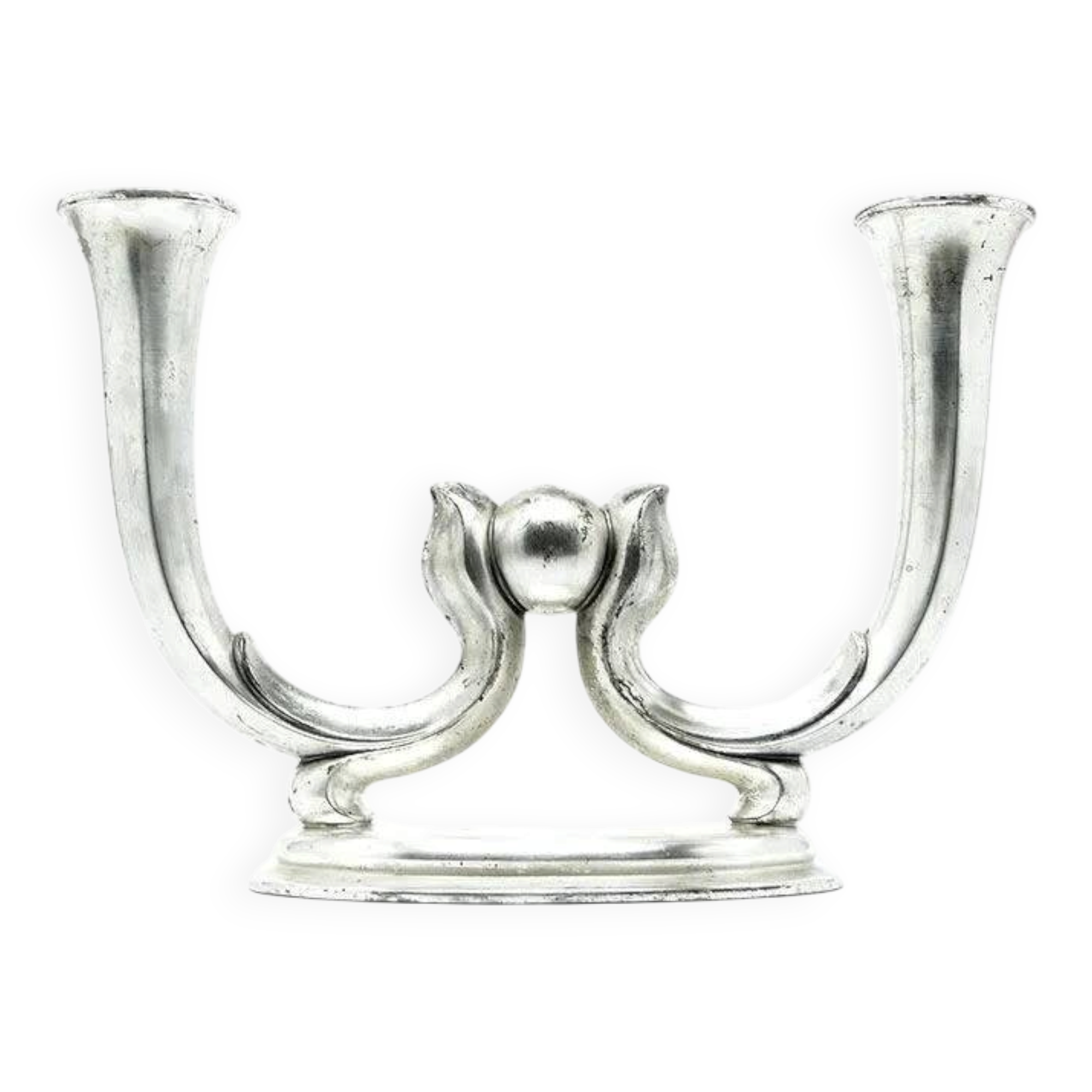 Ac8 wmf - art deco double-arm candle holder formism