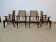 4 French mahogany and rope chairs 1950s