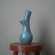 Handmade ceramic vase made in France handmade pottery turquoise brown contemporary design